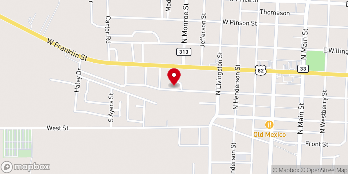 Map showing location of First African Baptist Church