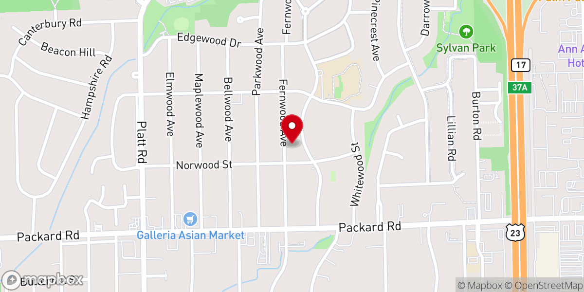 Map showing location of Calvary Presbyterian Church