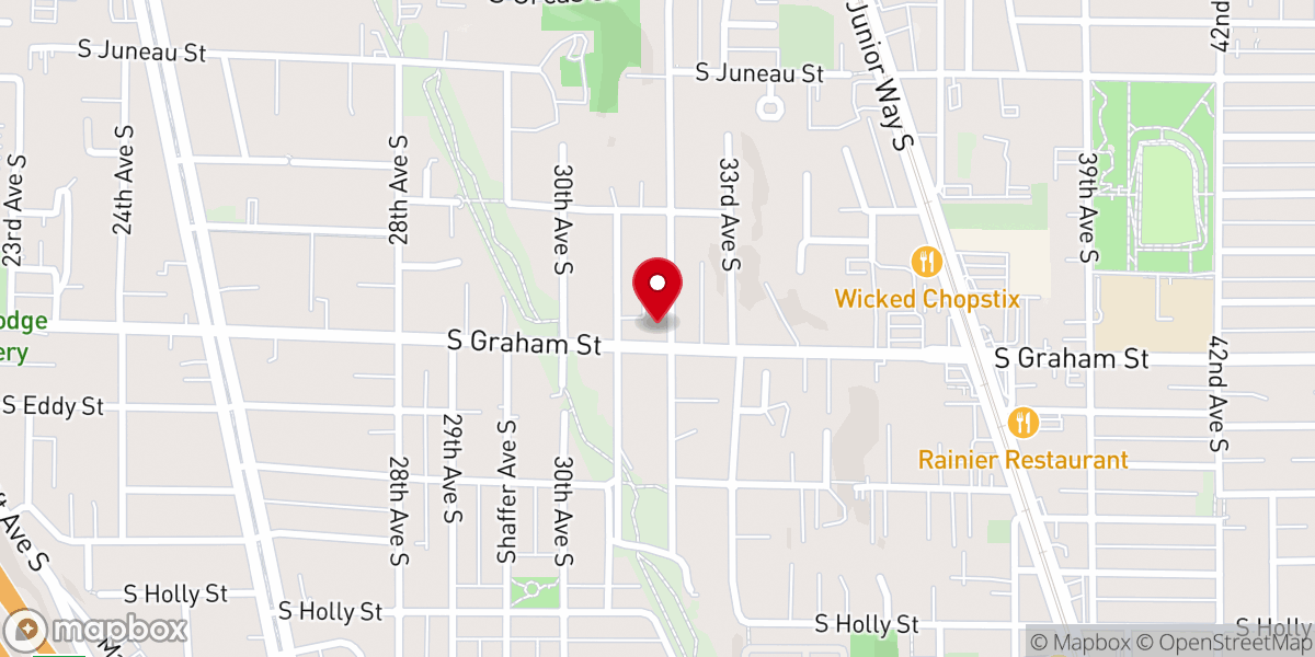 Map showing location of Graham Street Church of Christ