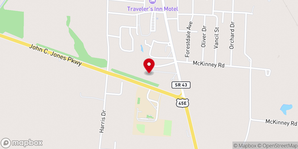 Map showing location of South Fulton Seventh-day Adventist Church