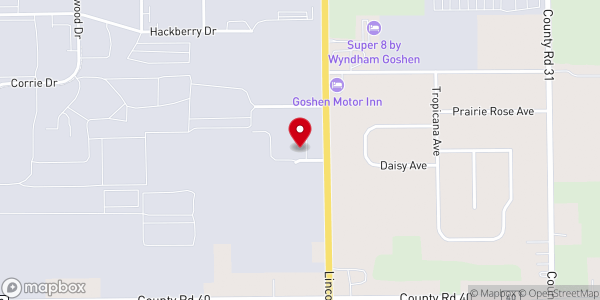 Map showing location of The Well in Goshen