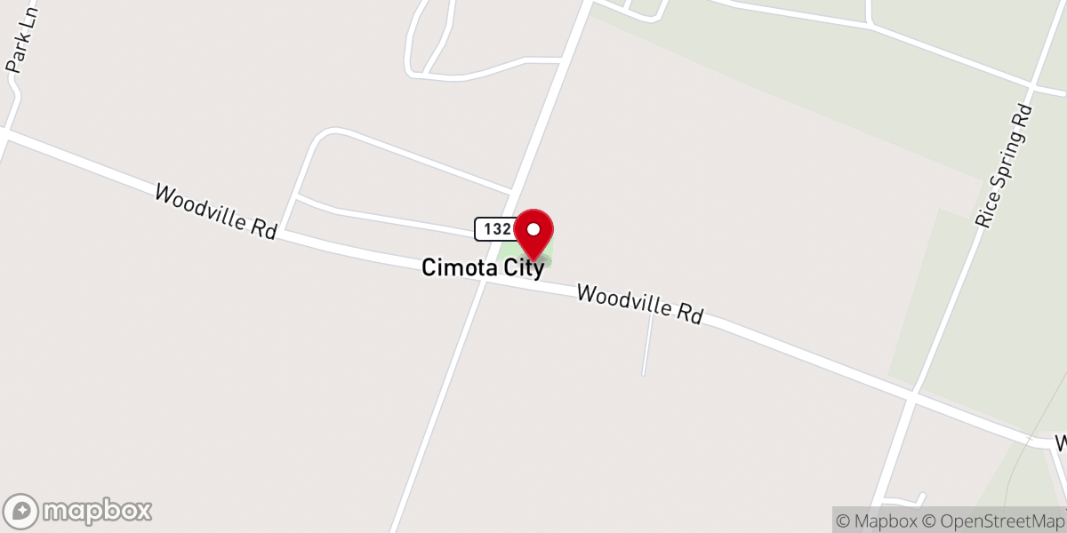 Map showing location of Bethel Christian Church