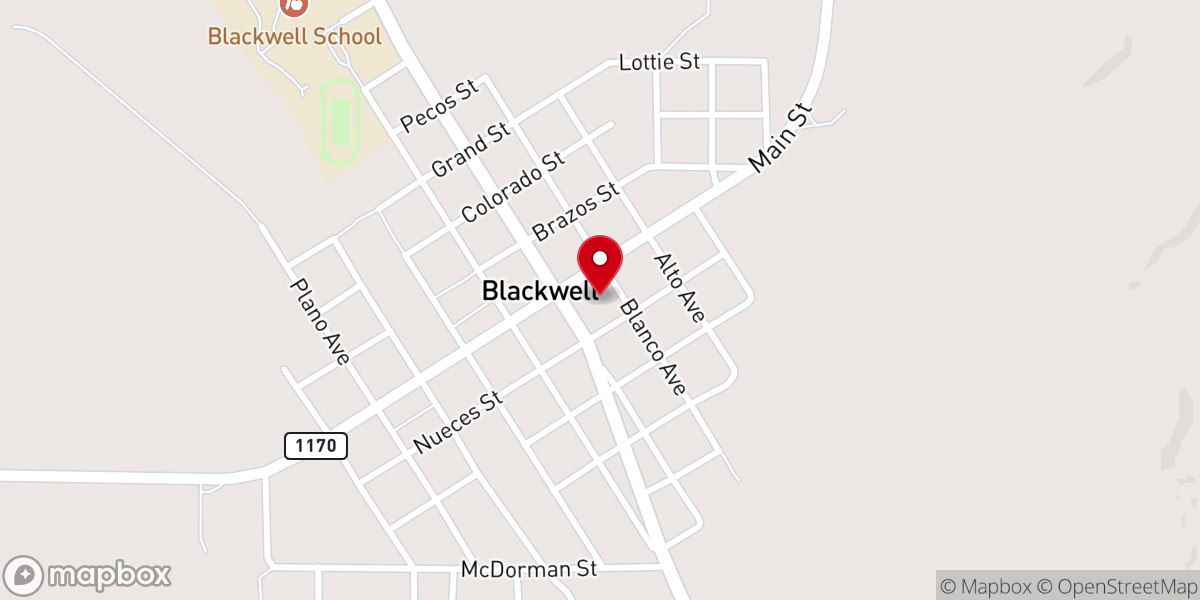 Map showing location of Methodist Parsonage