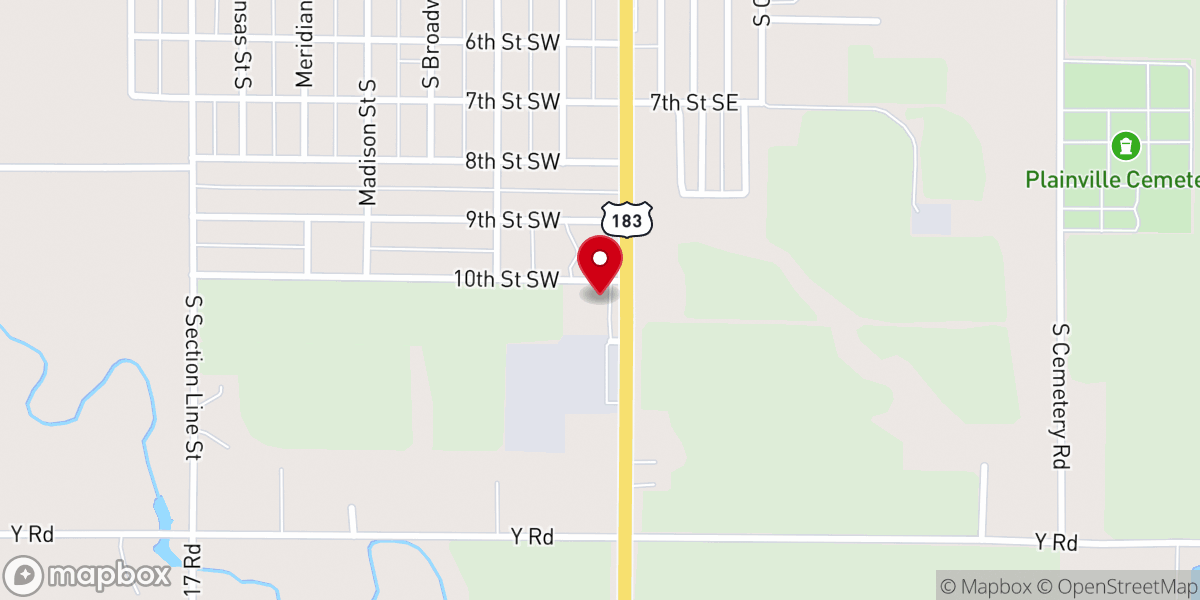 Map showing location of First Baptist Church