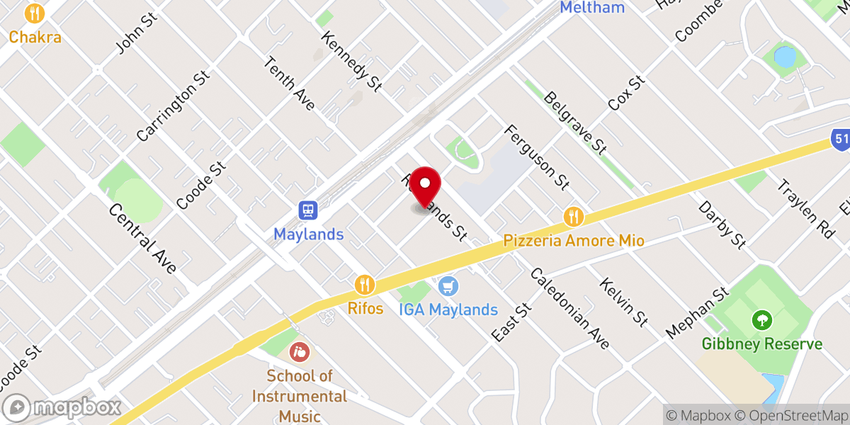 Map showing location of St. Luke's Anglican Church