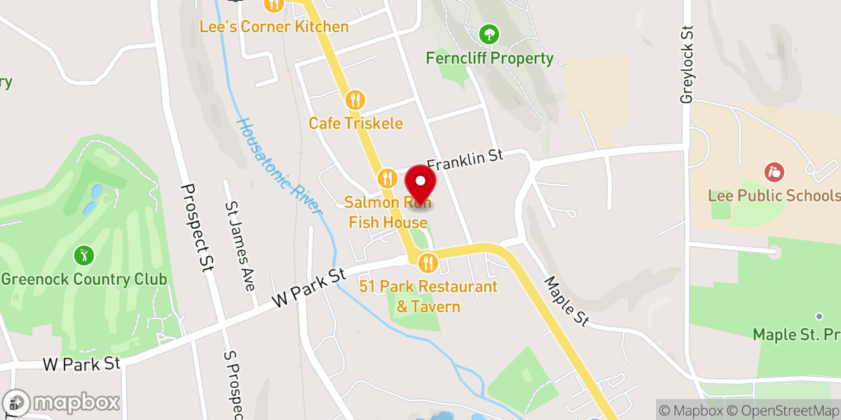 Map showing location of Lee Congregational Church aka Lee Meeting House