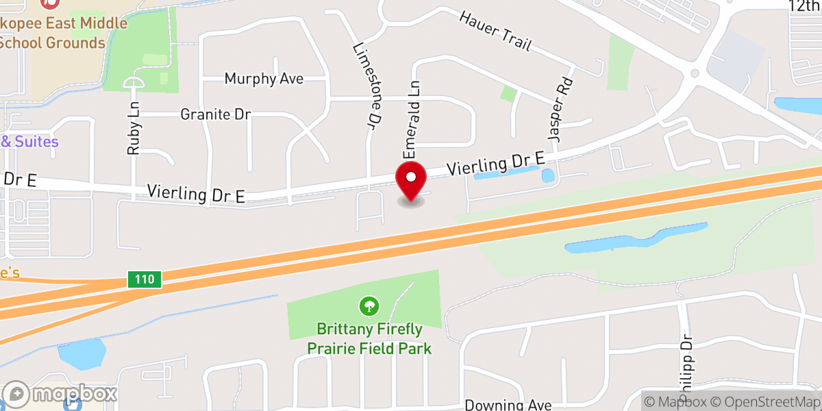 Map showing location of King of Glory Lutheran Church