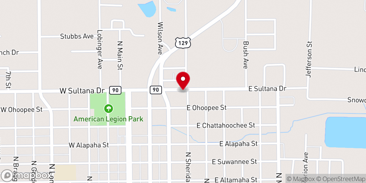 Map showing location of Sultana Drive Church of Christ