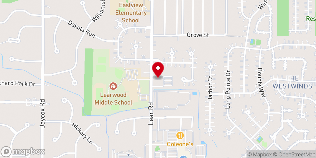 Map showing location of Church of the Open Door Avon Lake Campus