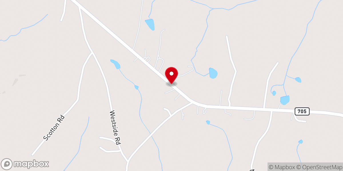 Map showing location of Little Oak Church