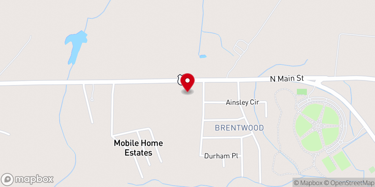 Map showing location of Brentwood Pentecostal Holiness Church