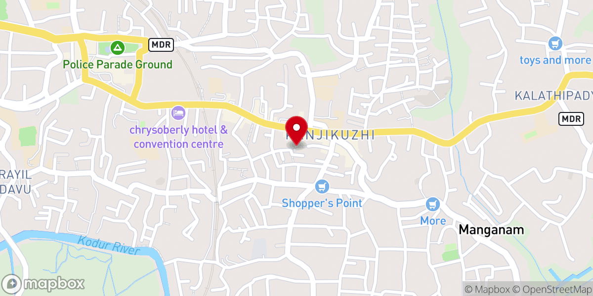 Map showing location of CSI Church Compound Muttambalam