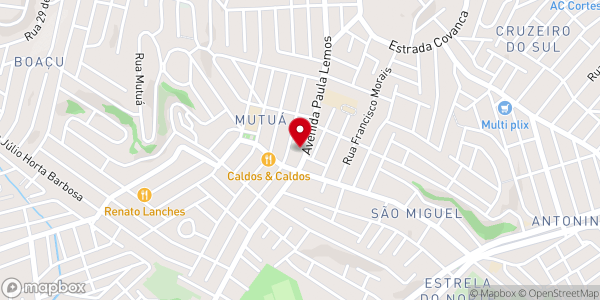 Map showing location of Igreja Universal Mutuá