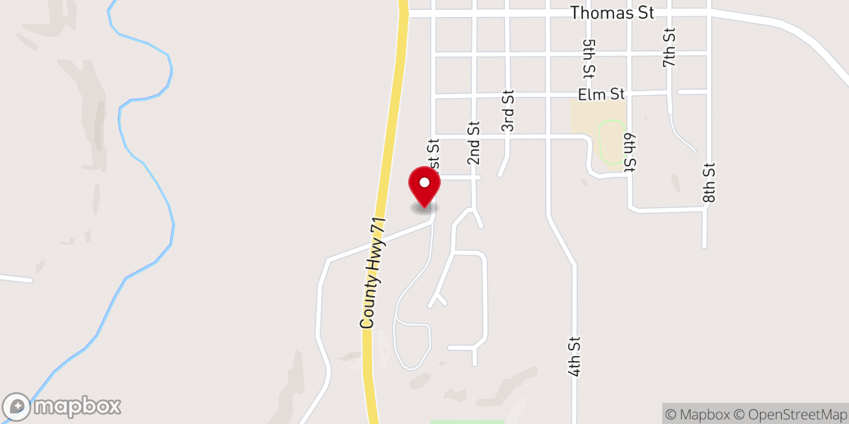 Map showing location of First Lutheran Church