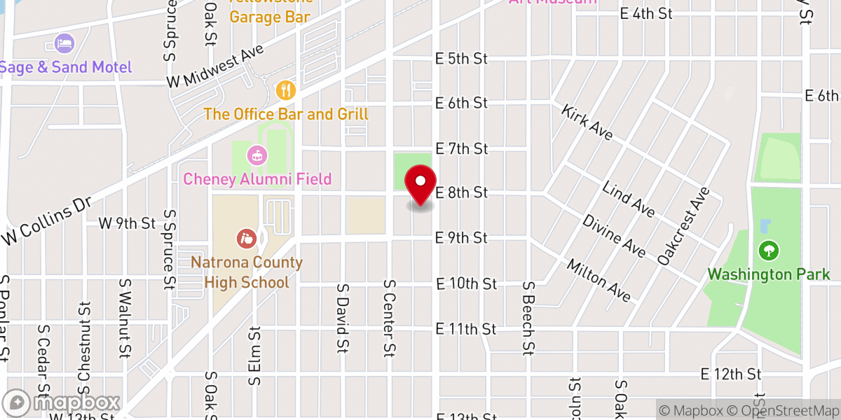Map showing location of City Park Church