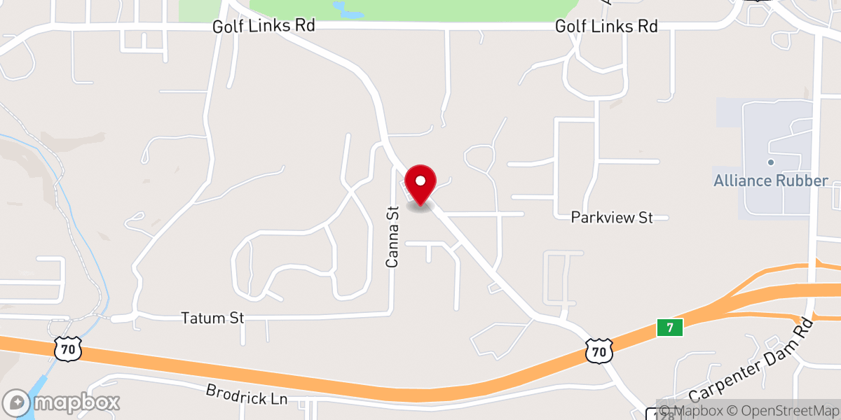 Map showing location of Hope Church - Hot Springs