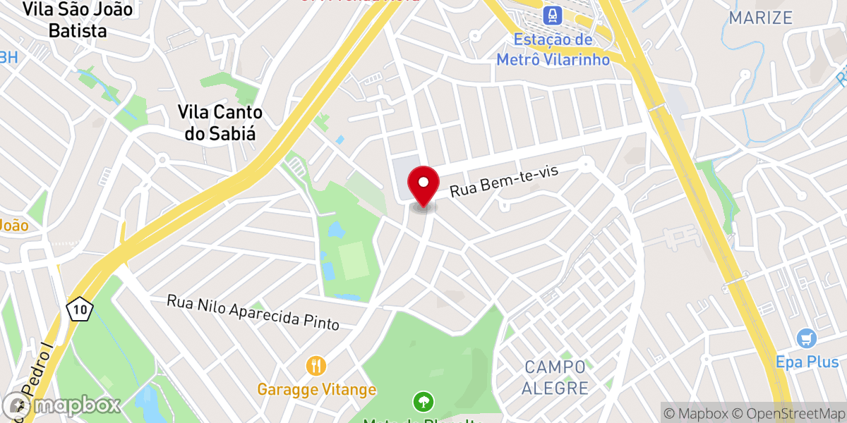 Map showing location of Igreja Batista no Planalto