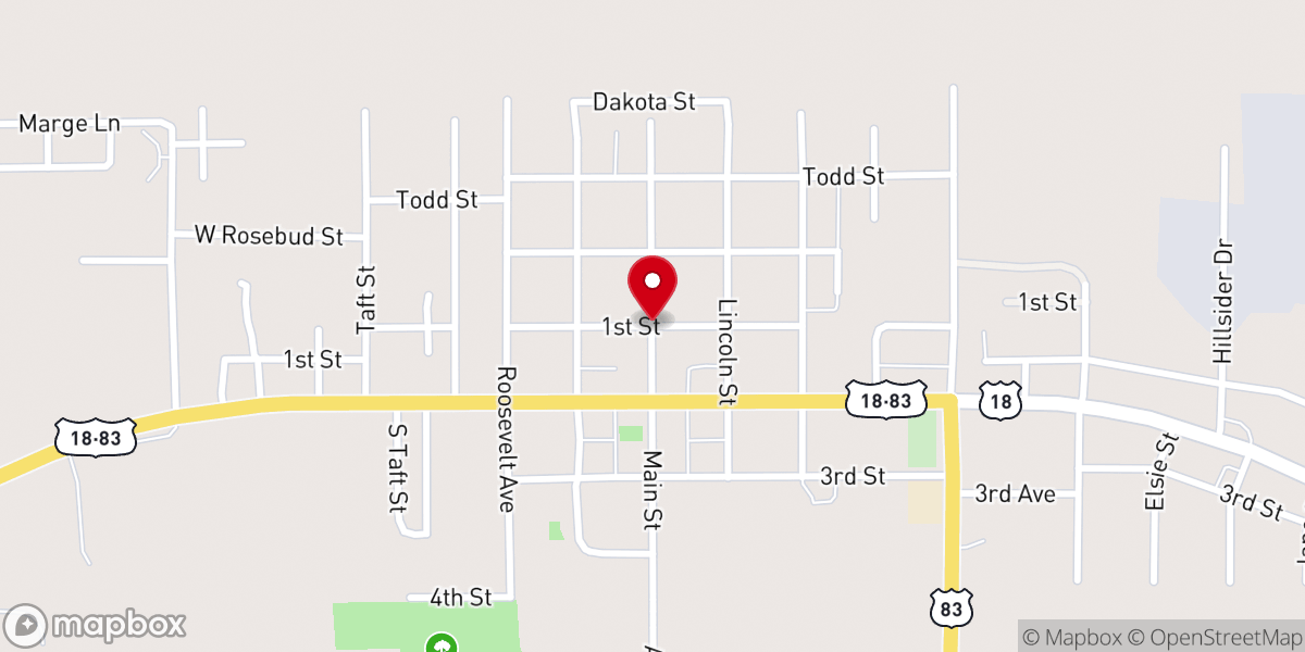 Map showing location of Peace Lutheran Church