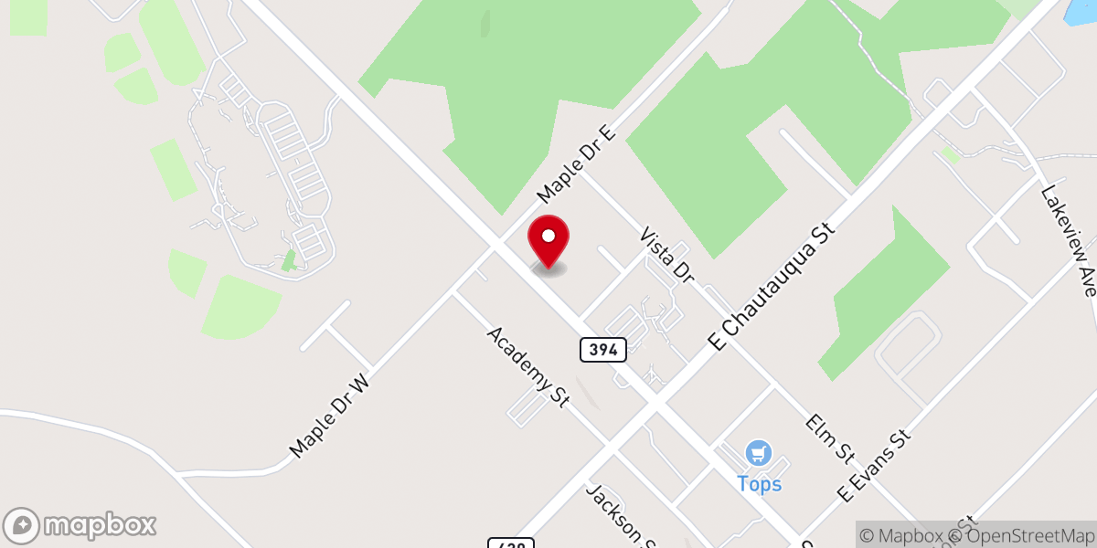 Map showing location of Community Bible Church