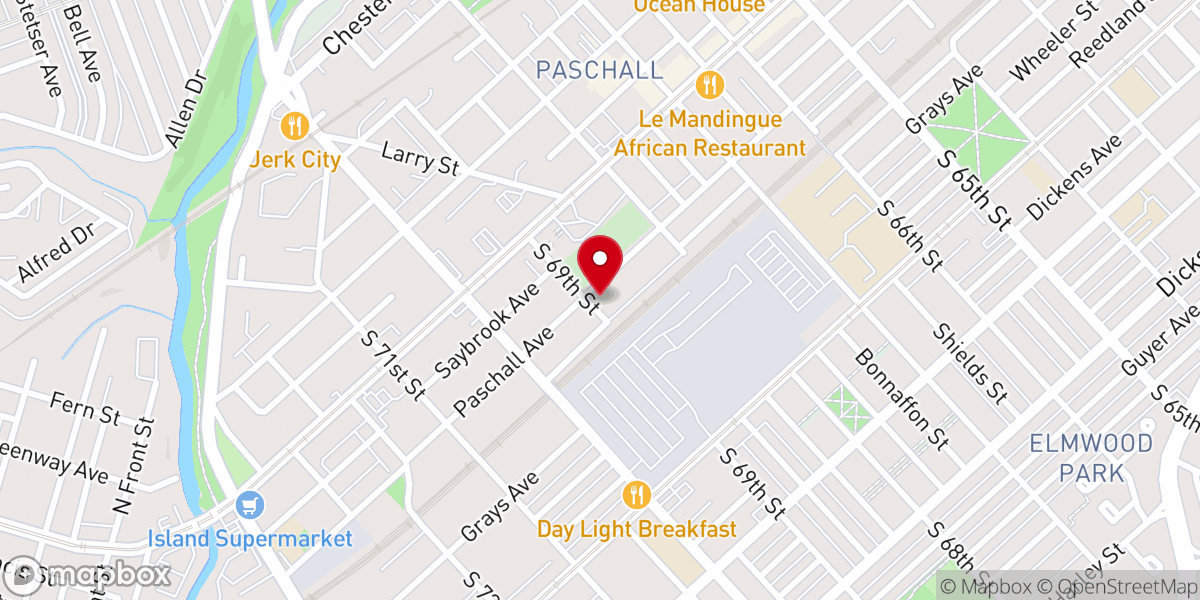 Map showing location of Mount Moriah Church