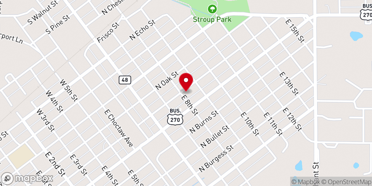 Map showing location of Barnard Memorial United Methodist Church