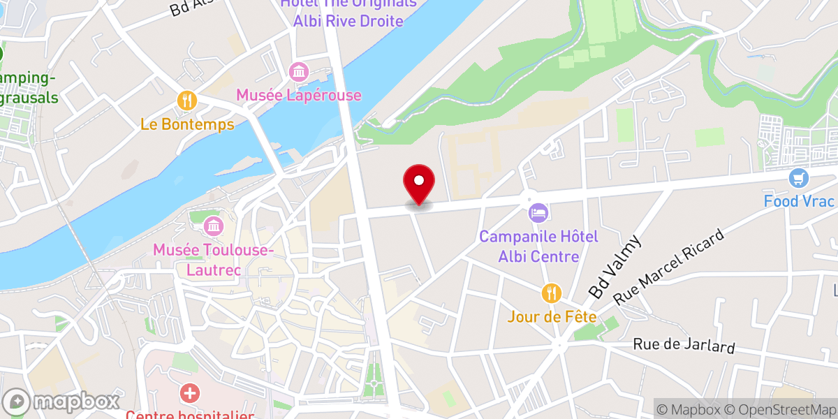 Map showing location of Diocèse d'Albi