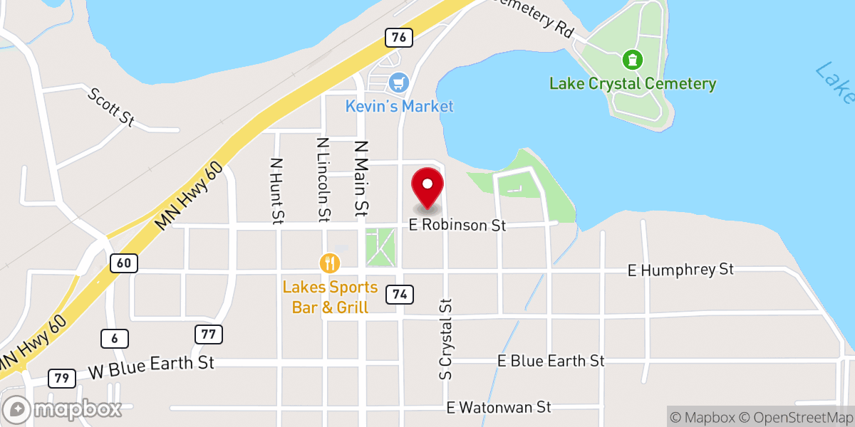 Map showing location of Zion Lutheran Church (ELCA)
