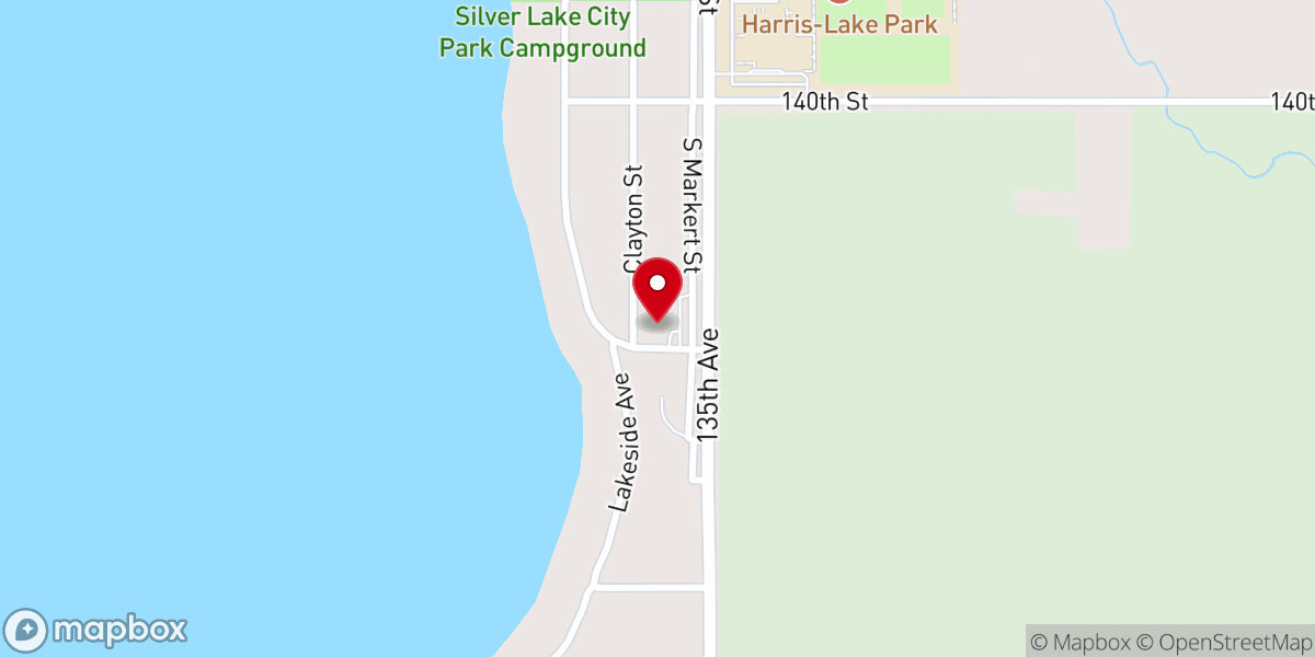 Map showing location of Lake Park First Presbyterian Church
