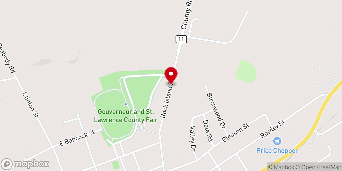 Map showing location of Mercy Point Church Gouverneur