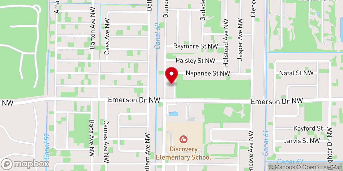 Map showing location of Community Bible Church