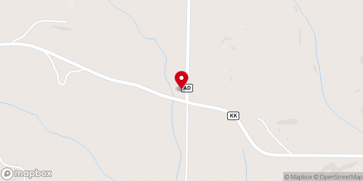 Map showing location of Crossroads Church
