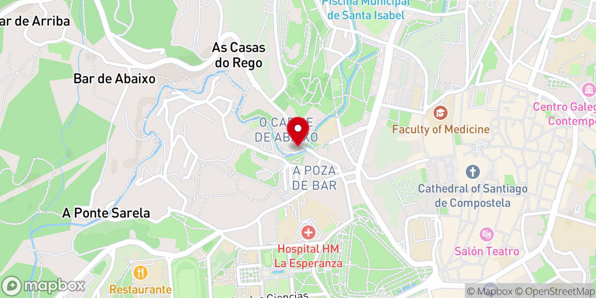 Map showing location of Iglesia del Carmen de Abaixo