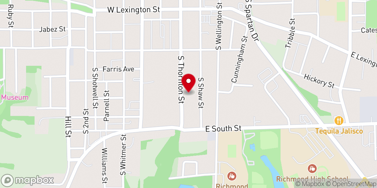 Map showing location of Messenger Chapel