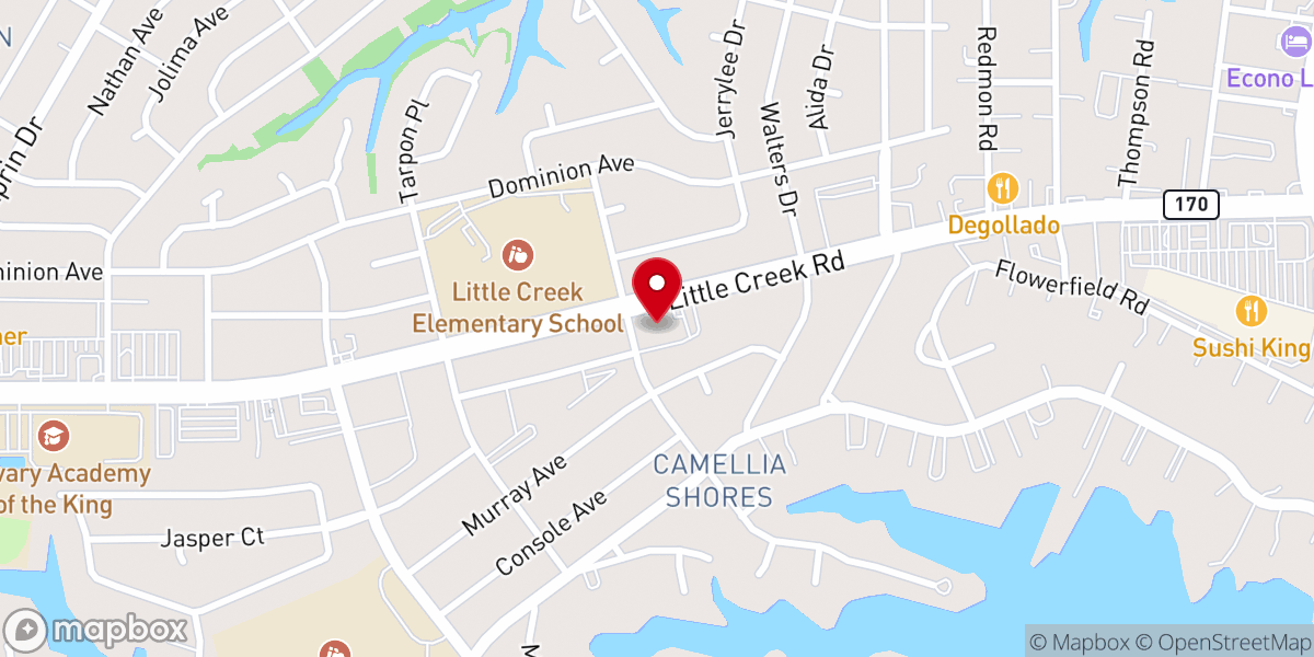 Map showing location of Calvin Presbyterian Church