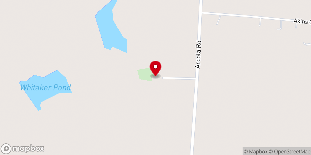 Map showing location of Antioch Baptist Church