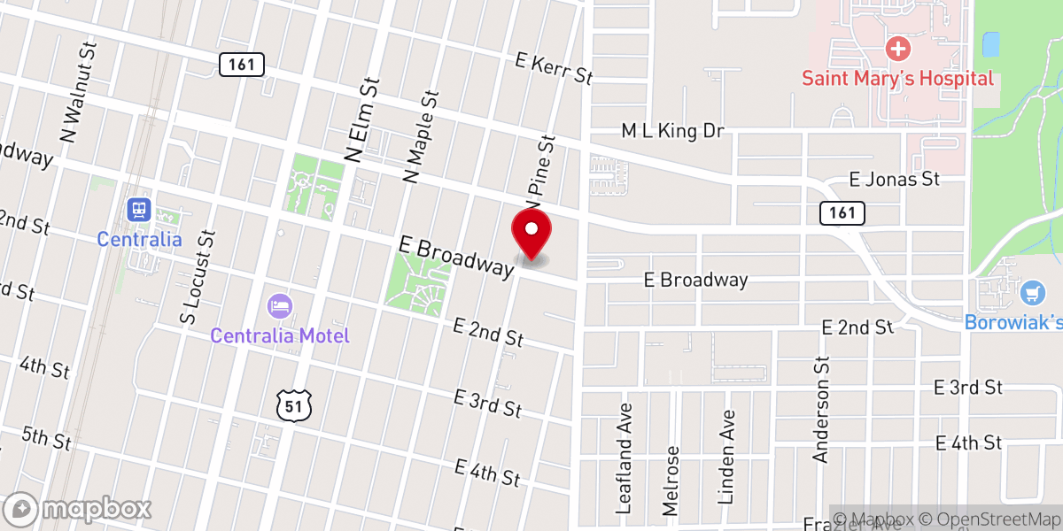 Map showing location of Saint Johns Episcopal Church