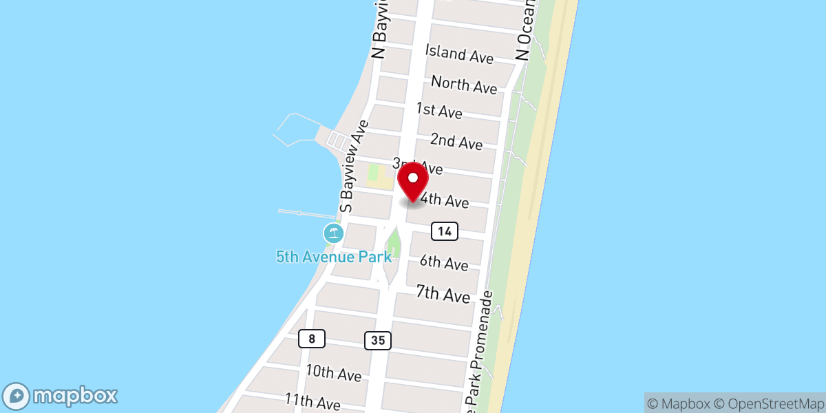 Map showing location of Union Church of Seaside Park