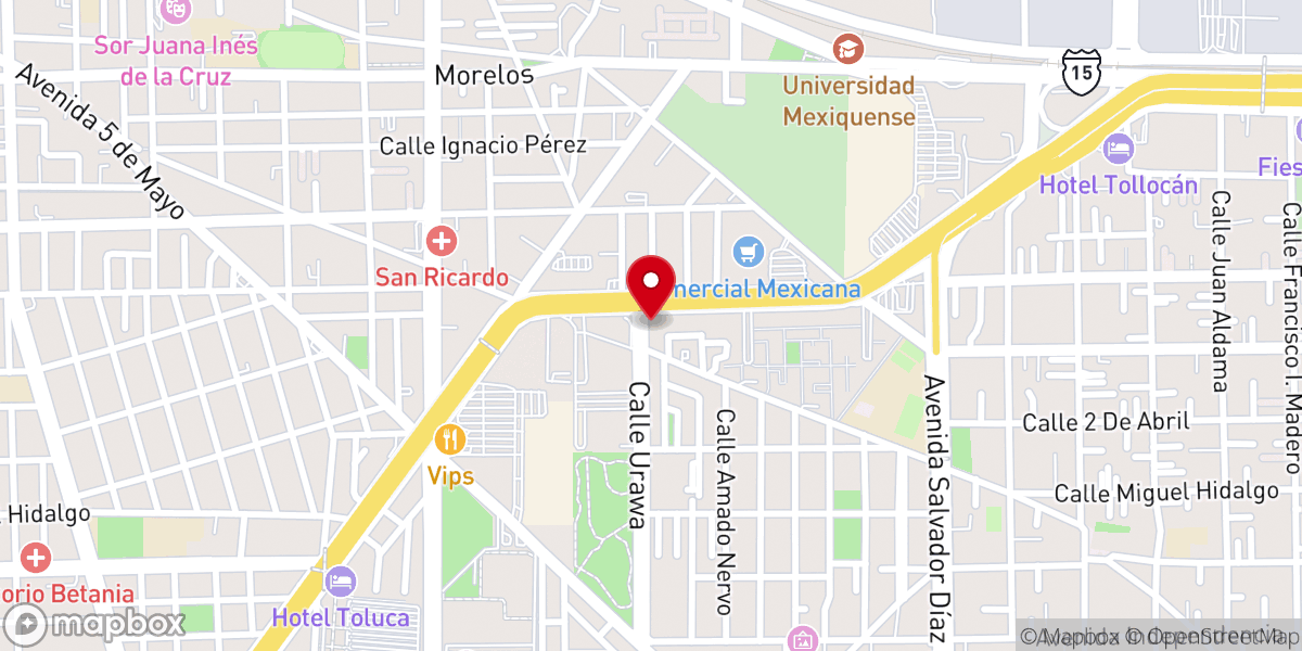 Map showing location of Parroquia de San Martín de Porres