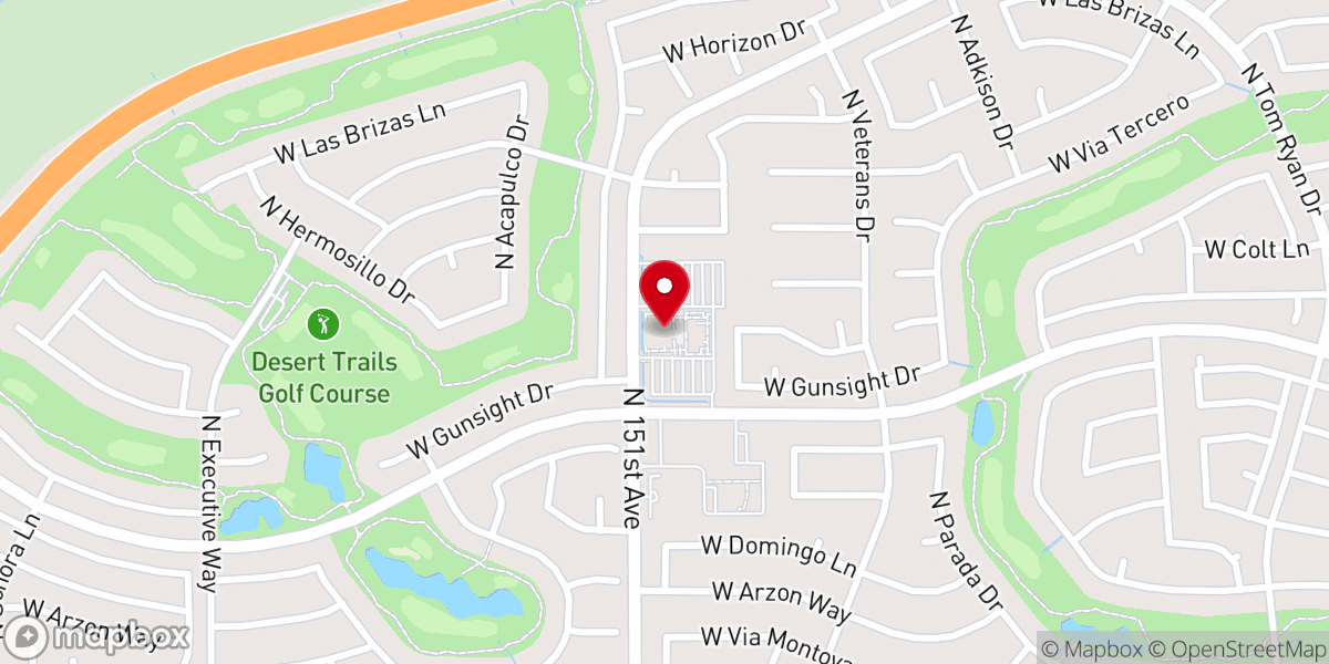 Map showing location of Prince of Peace Catholic Parish