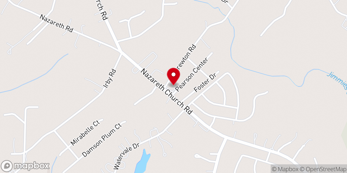 Map showing location of Travelers Rest Missionary Baptist Church