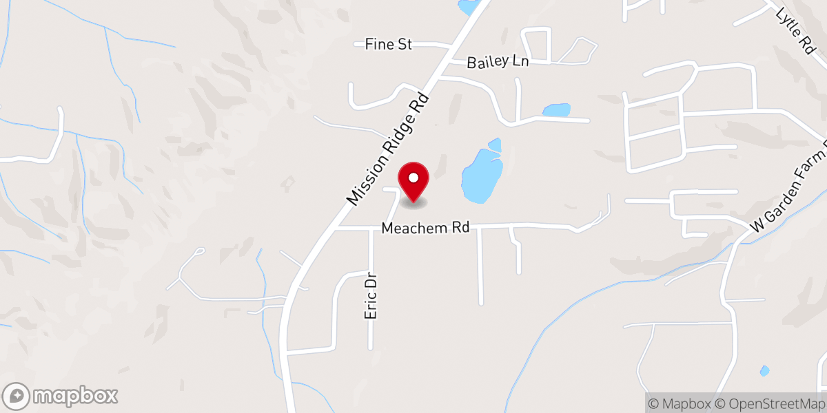 Map showing location of Mountain View Baptist Church