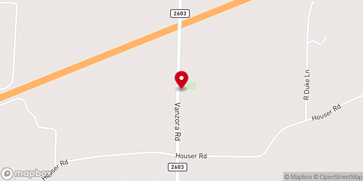 Map showing location of Vanzora Church
