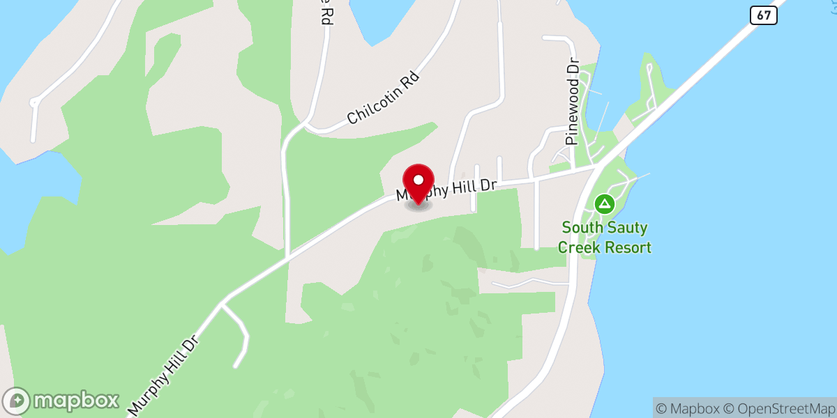 Map showing location of South Sauty Church