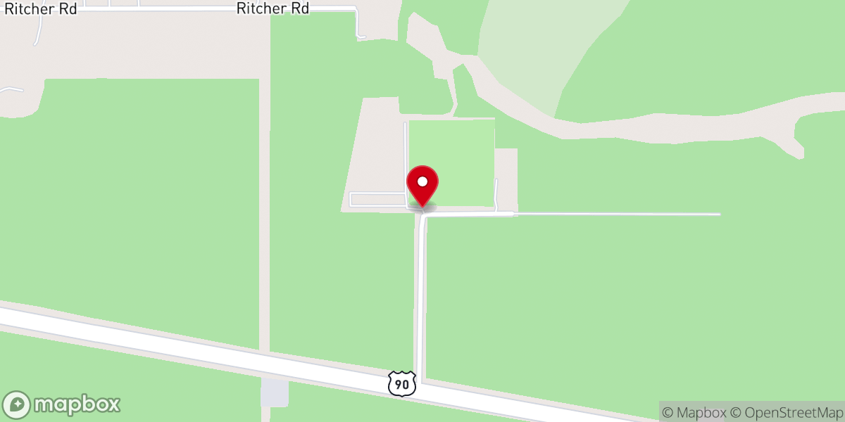 Map showing location of Jackson County Soccer Complex