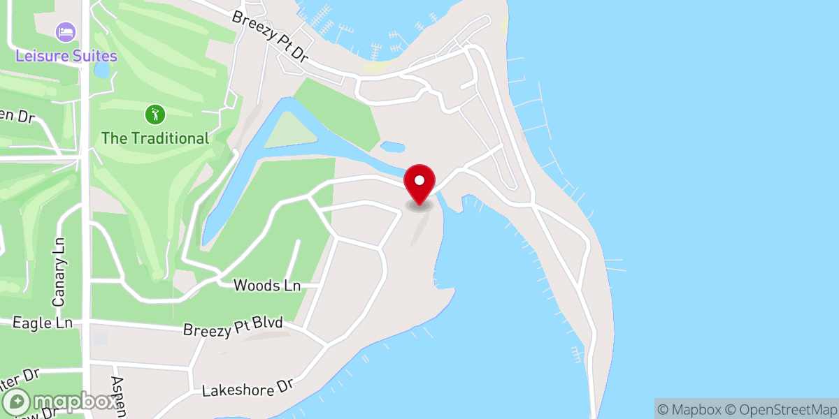Map showing location of Breezy Point Chapel - Gloria Dei Lutheran church