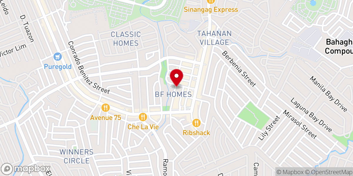 Map showing location of Resurrection of Our Lord Parish Church - Phase I, BF Homes, Parañaque City (Diocese of Parañaque)