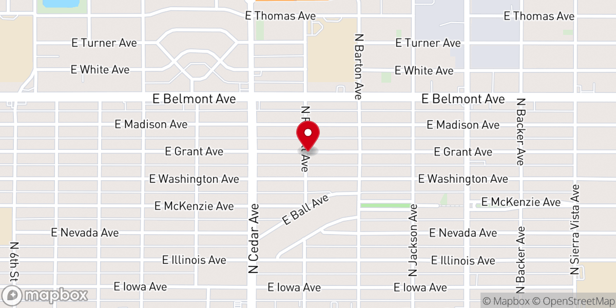 Map showing location of Faith Mennonite Brethren Church
