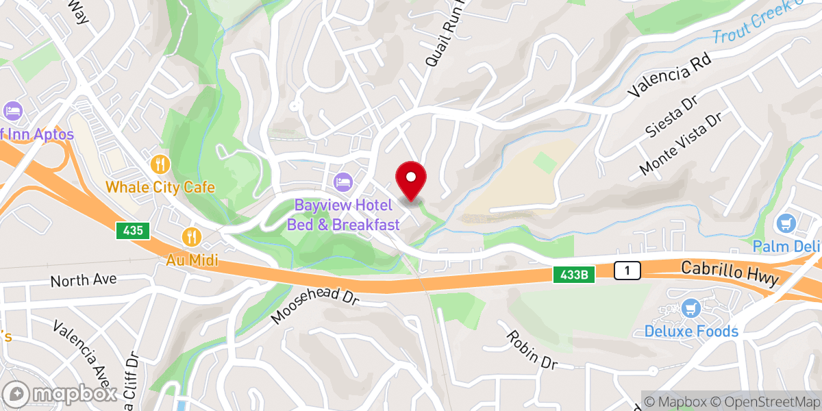 Map showing location of Calvary Chapel Aptos