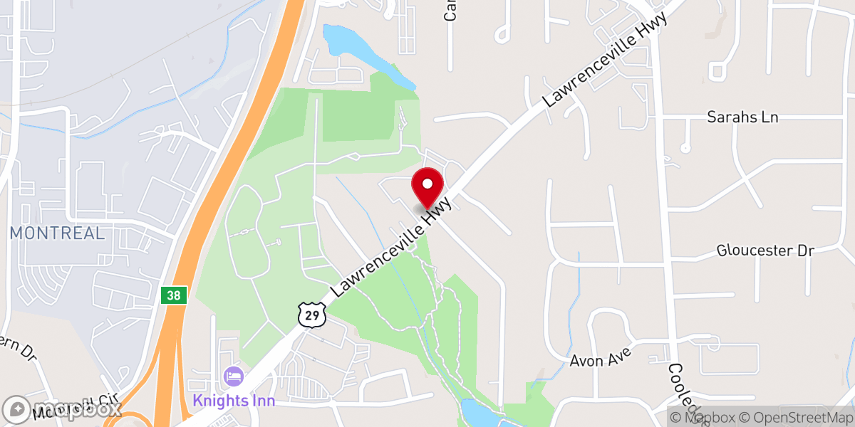 Map showing location of Lawrenceville Road United Methodist Church