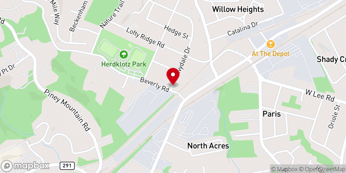 Map showing location of Faith Church